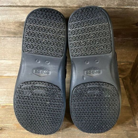 Womens Crocs Neria Pro II 2 Black Embellished Clog Mules Shoes Size 7 M GUC - Picture 5 of 6